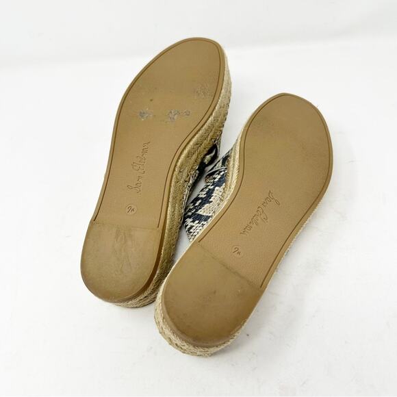 SAM EDELMAN Natty Snakeskin Espadrille Slide Sandals in Size 7.5 - Picture 7 of 7